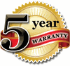 5 Year Warranty 5 Year Warranty